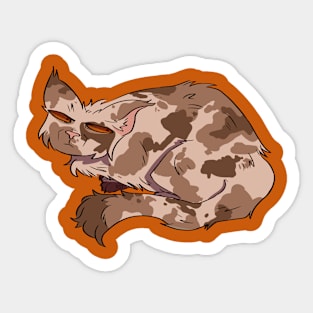 Angry Brown Cat Sticker